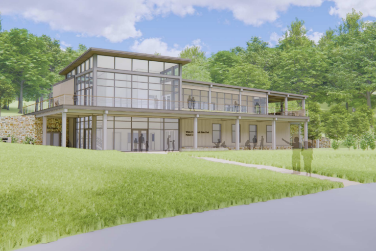 a rendering of the new nature center