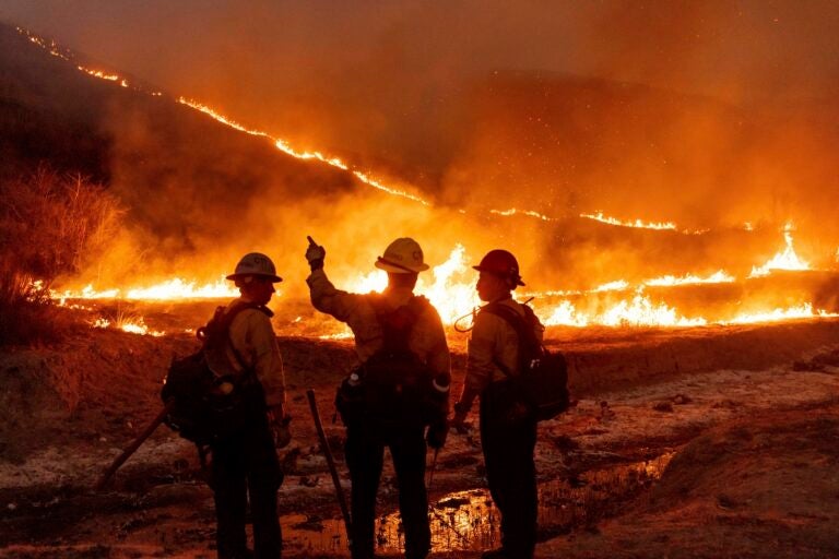 Fire crews battle the Kenneth Fire