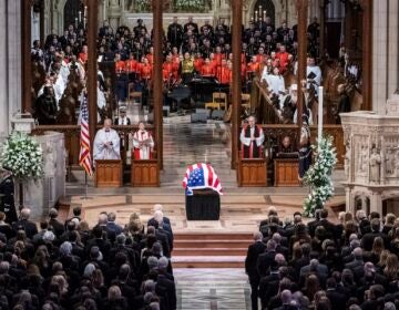 The casket of former President Jimmy Carter