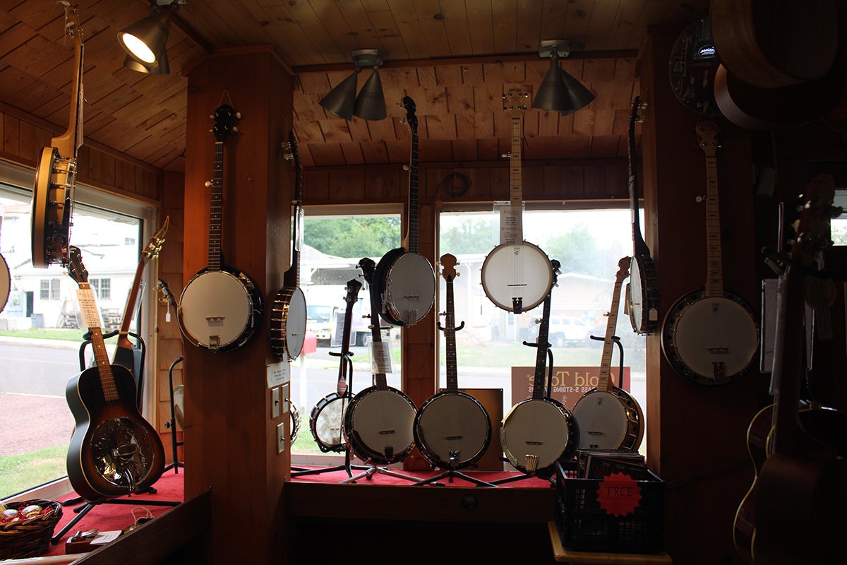 Musical instruments at Bucks County Folk Music Shop