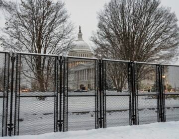 Security fencing surrounds Capitol Hill