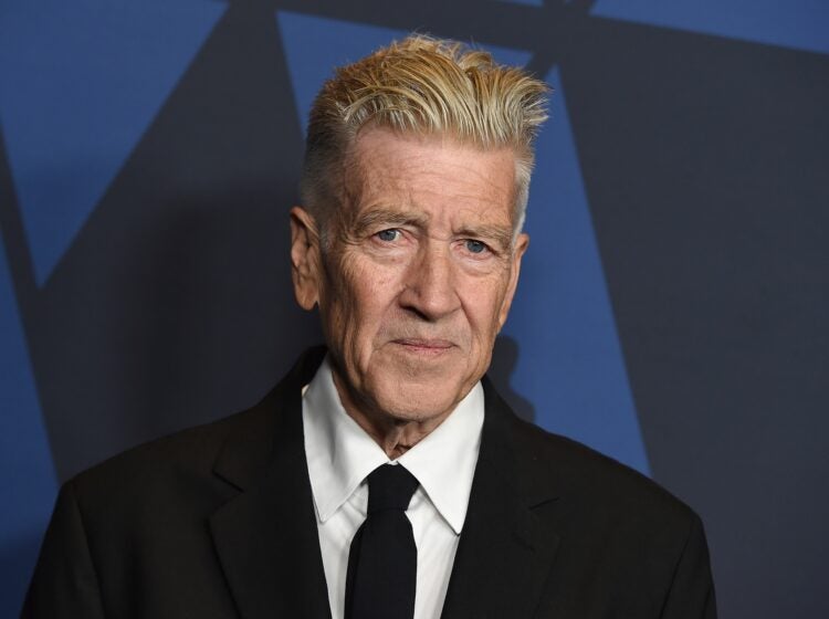 David Lynch looks into a camera