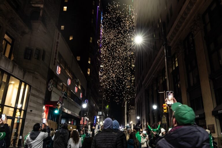 fans watch fireworks going ogg