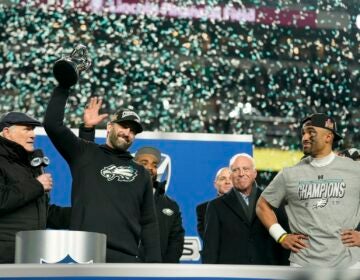 Philadelphia Eagles head coach Nick Sirianni celebrates