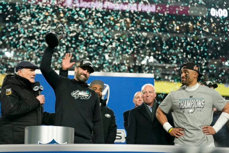 Philadelphia Eagles head coach Nick Sirianni celebrates