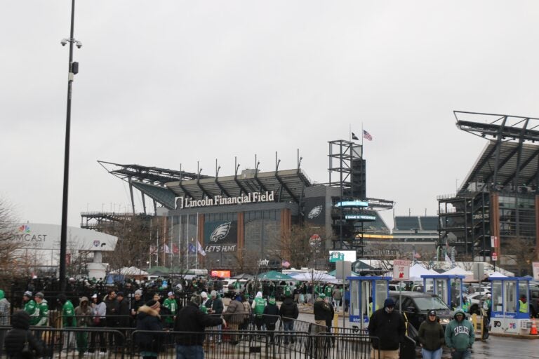 Lincoln Financial Field with Eagles fans surrounding