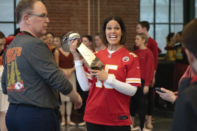 Topping off the dance off lineup was a guest appearance from Dana Jacobson, a host and correspondent for CBS News. (Julie Denesha/KCUR 89.3)