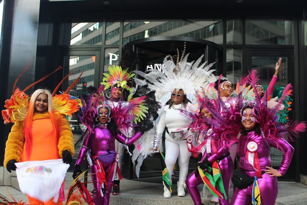 Members of Kaos Mas Caribbean Carnival band