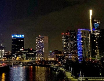 Philadelphia skyline at night