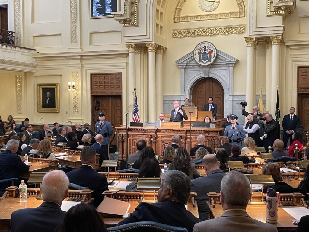 Phil Murphy speaks to legislators