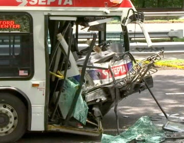 SEPTA bus after a crash