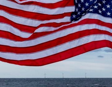 Five turbines of Block Island Wind Farm