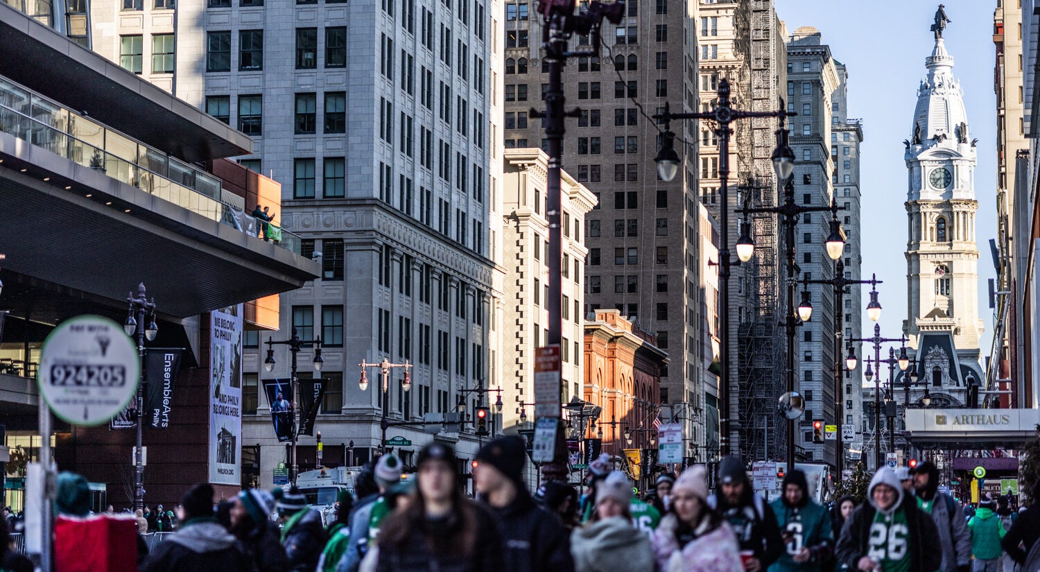 Eagles Fans descended on the Center City Philadelphia for the parade on February 14, 2025.