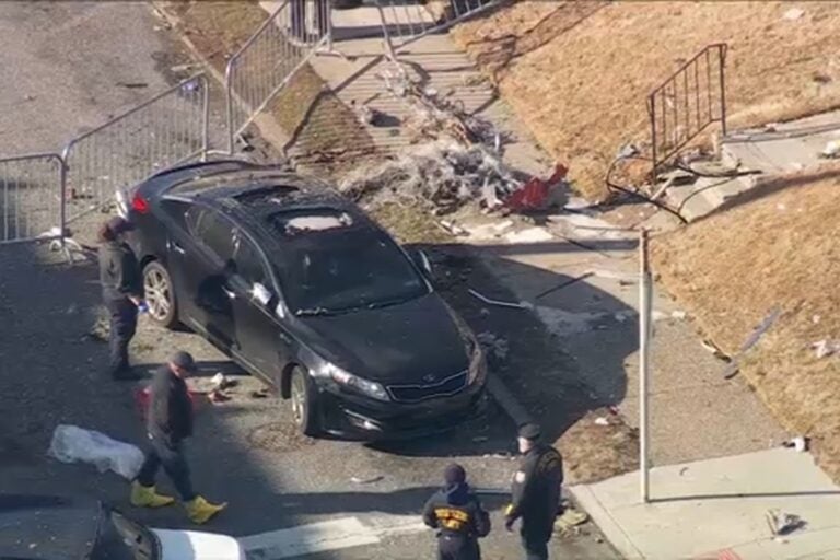 Chopper 6 was over the aftermath of the medical jet crash in Northeast Philadelphia.
