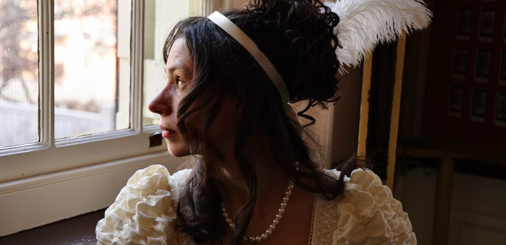 Johanna Dunphy dressed as Dolley Madison