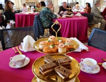 A table set up for afternoon tea