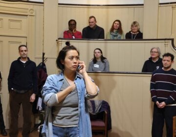 the audience watches the play