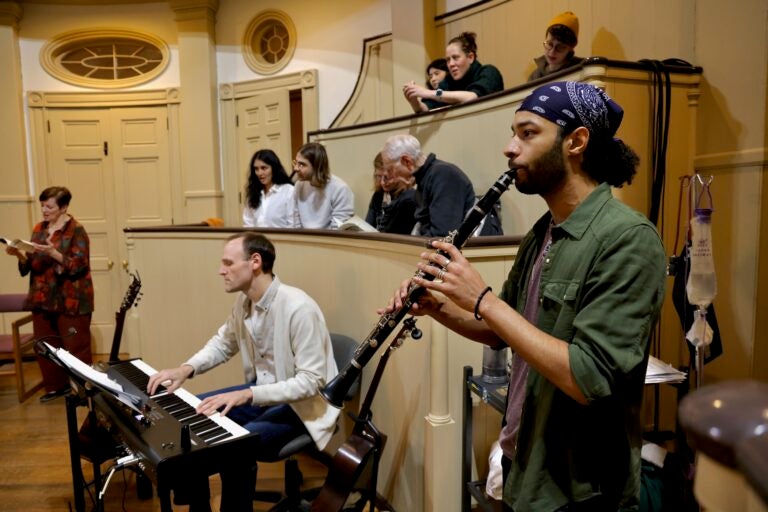 the audience watches music being played