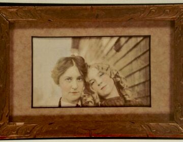 Barbara Shermund (right) is pictured with her mother, Fredda Cool, who died in the flu epidemic of 1918. After that, Shermund left San Francisco to pursue a cartooning career in New York. (Emma Lee/WHYY)