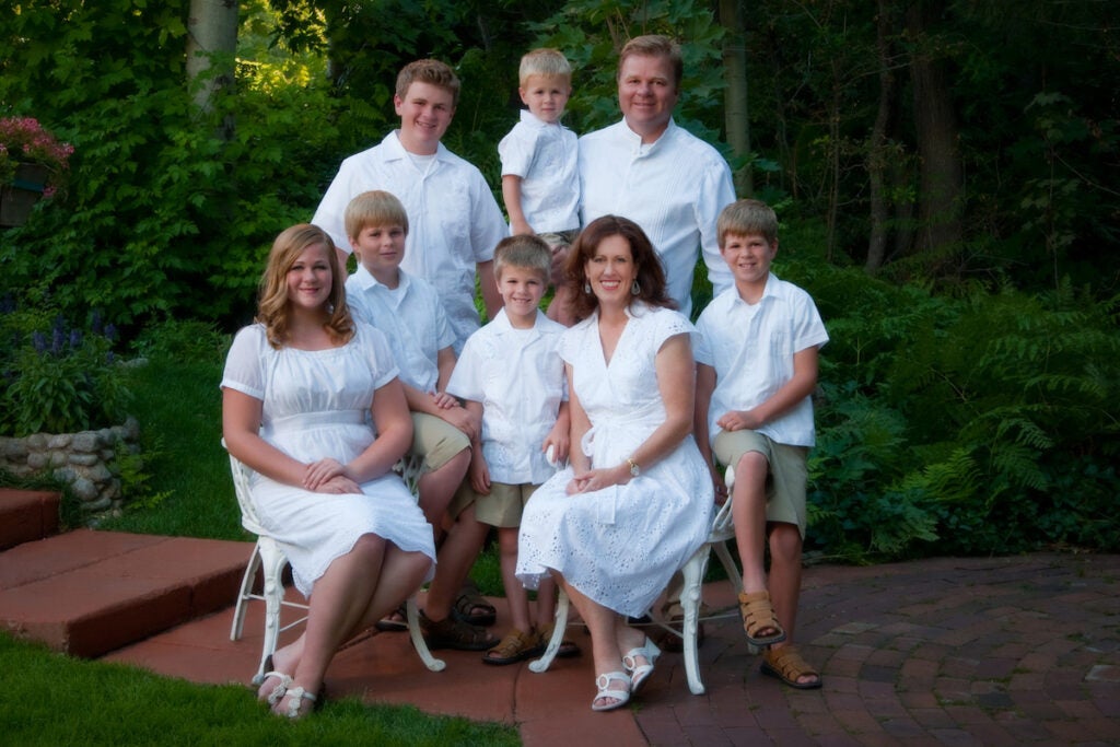 Jenny Ahlstrom with her family of eight. (Courtesy of Jenny Ahlstrom)