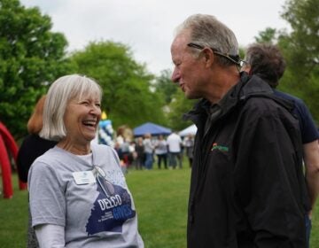 Frances Sheehan chatting with someone else