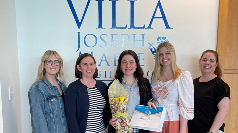 2024 Millennium Medical Women in Science and Medicine Scholarship recipient Abbigail Turco (center) besides staff from Millennium Medical. (Courtesy of Bucks County Foundation)
