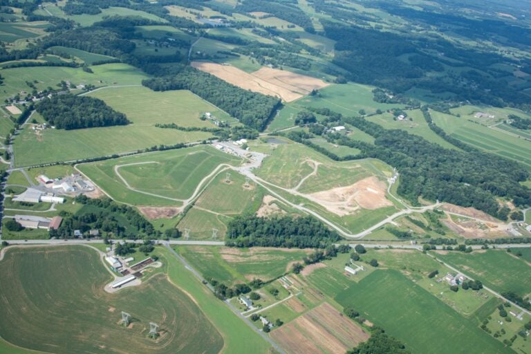 an overhead view of land