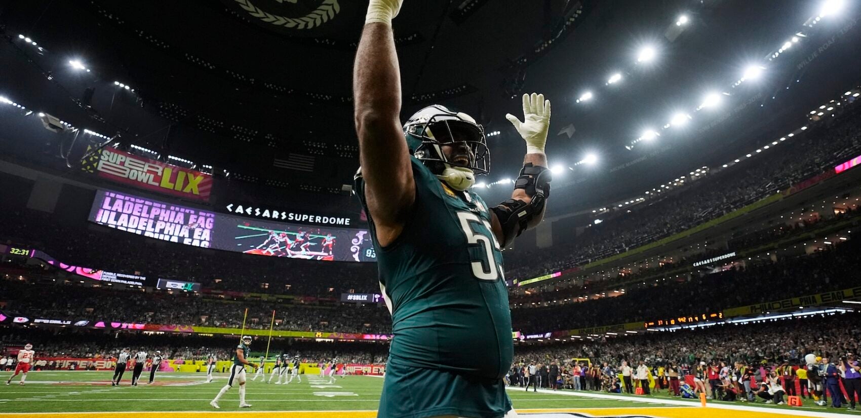 Brandon Graham celebrates