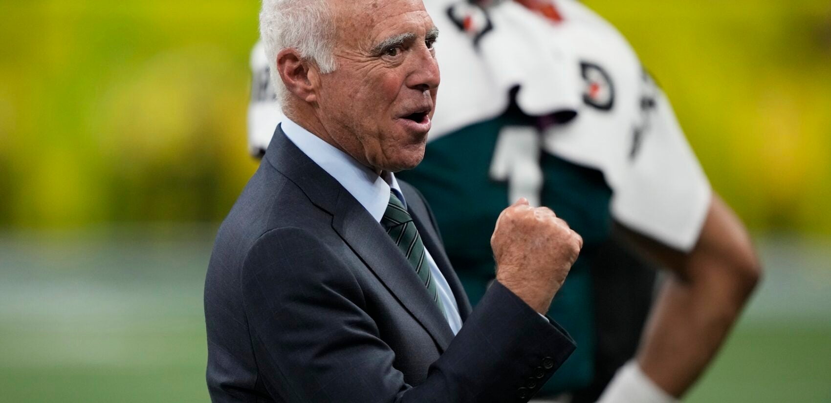 Jeffrey Lurie celebrating