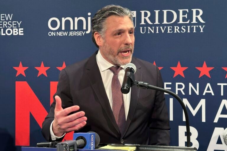 Bill Spadea ebate Tuesday, Feb. 4, 2025, at Rider University in Lawrenceville, N.J.