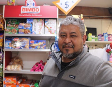 Eli Nogueda, owner of Adelita's Mexican Market, said his sales have fallen by around 40% since December. (Emily Neil/WHYY)