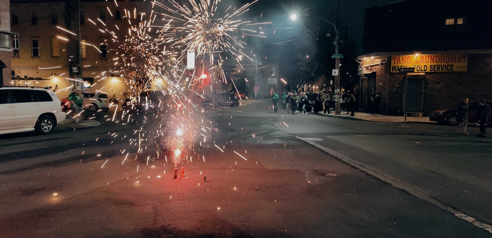 fireworks in the street