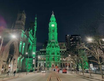 City Hall in Kelly green