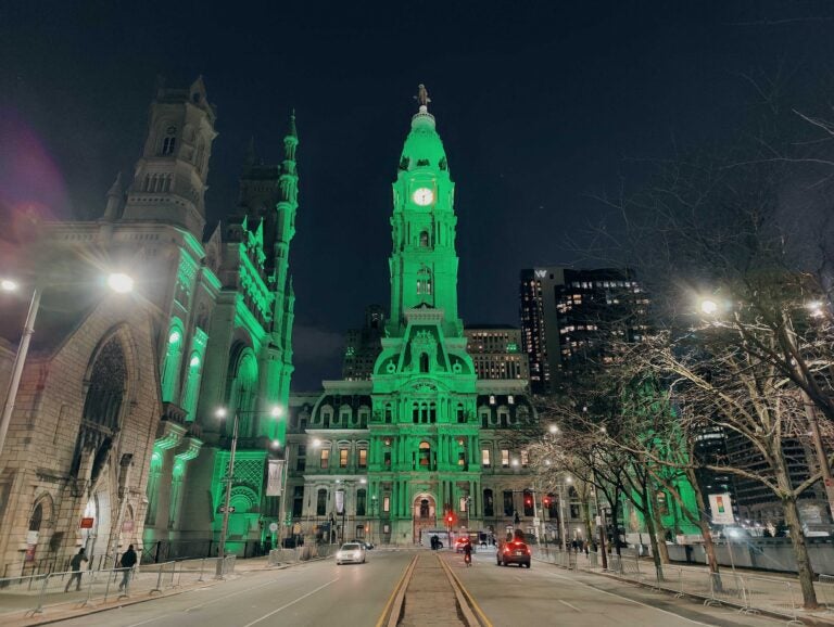 City Hall in Kelly green