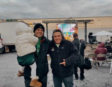 Jared Solomon and Gary Barbera at the tailgate