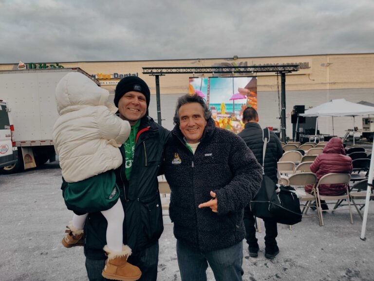 Jared Solomon and Gary Barbera at the tailgate