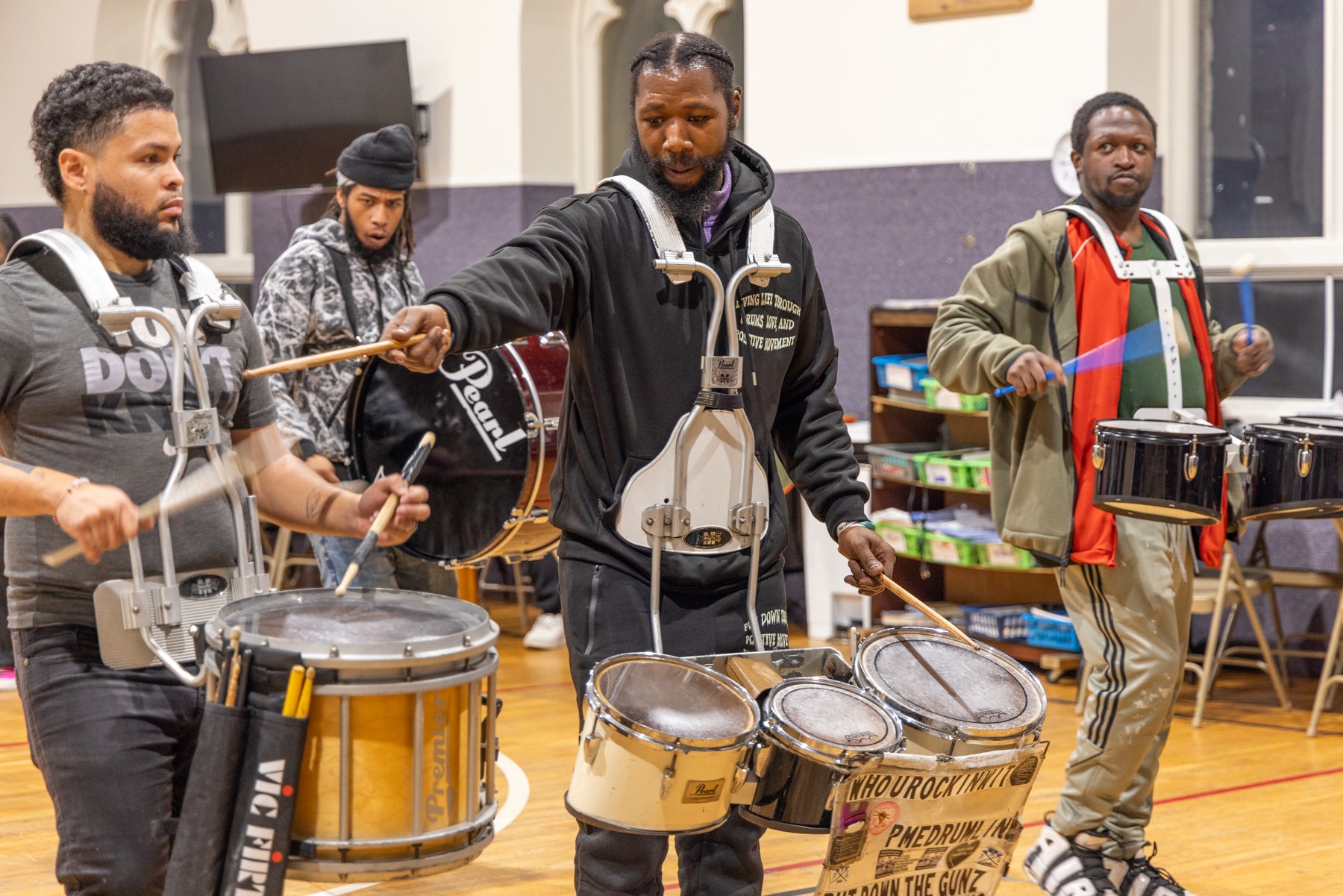 Tony Royster and three others drumming