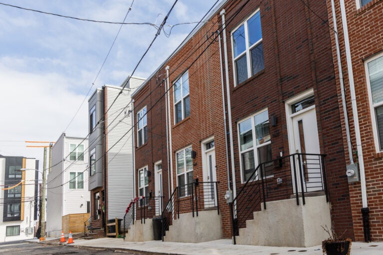 Several homes on a residential block