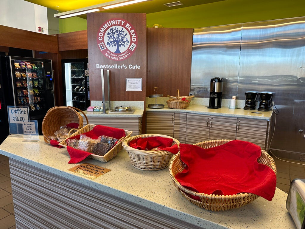 A cafe at the Burlington County Library