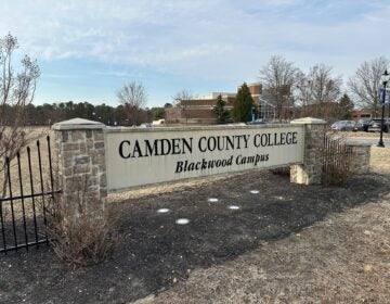 a sign for The Blackwood Campus of Camden County College