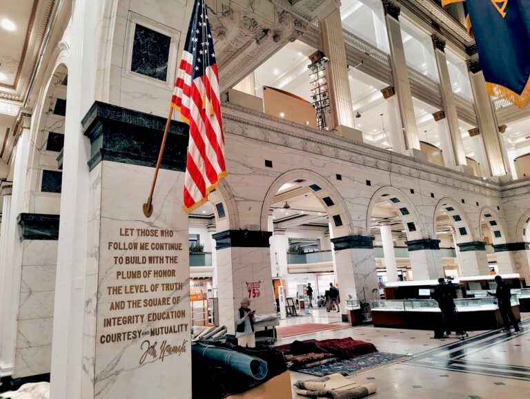 Inside the nearly empty store