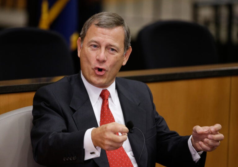 Supreme Court Chief Justice Roberts speaking at the University of Nebraska Lincoln