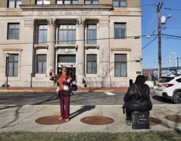 Aliya Jones (left) and Vida Neil stage a protest