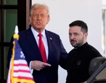 Donald Trump welcomes Ukraine President Volodymyr Zelenskyy at the White House