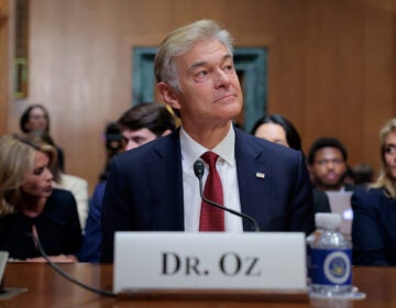 Dr. Mehmet Oz at his confirmation hearing with the Senate Finance Committee