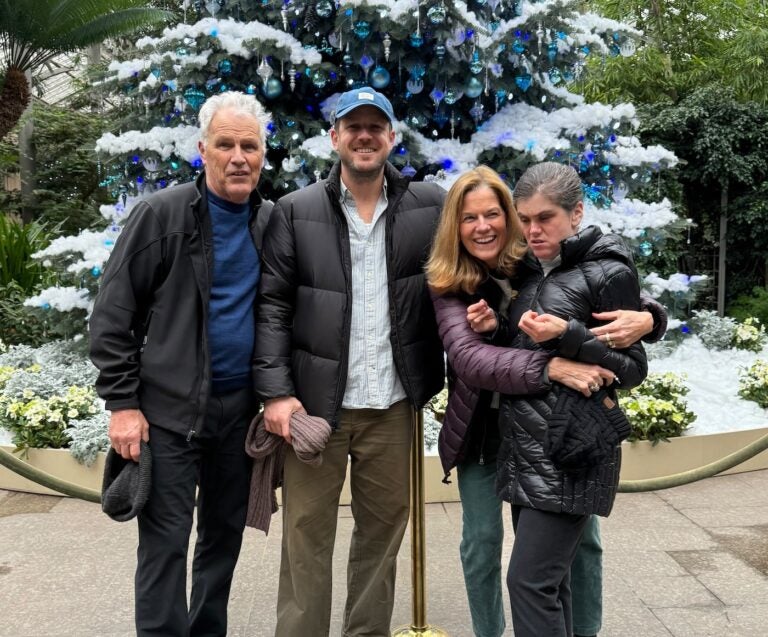 Lorraine O’Neill visits Longwood Gardens with her mother, Liz O’Neill, joined by her father and brother.