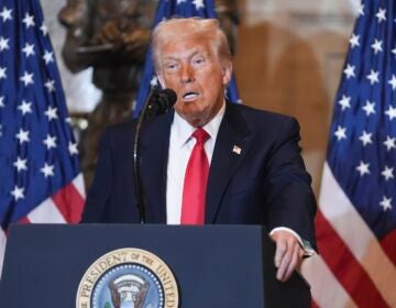 President Donald Trump speaks at the National Prayer Breakfast at the Capitol in Washington, Feb. 6, 2025. (