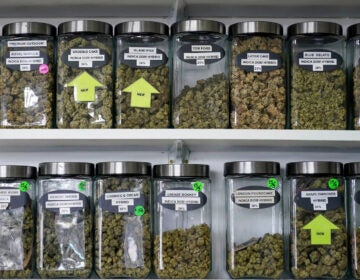 retail marijuana on shelves