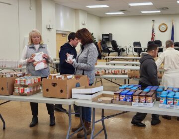 people at the food bank