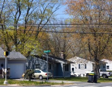 Homes in New Castle, Delaware. (Kimberly Paynter/WHYY) homes on a street